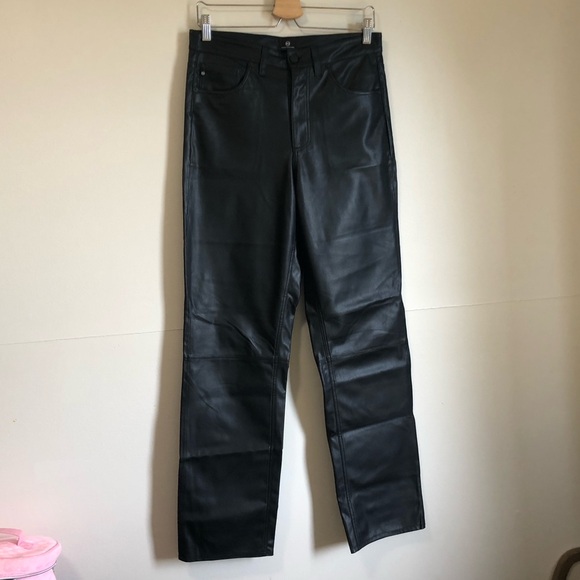 AG Alexxis Black Vegan Leather Pants - Picture 5 of 9